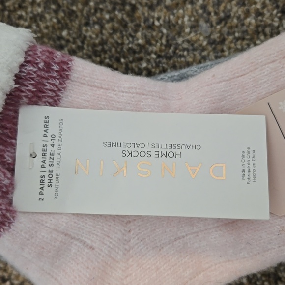 NWT 3 Pairs Fuzzy Ankle Slipper Home Socks Green/White and Pink Size 4-10 - Picture 5 of 5